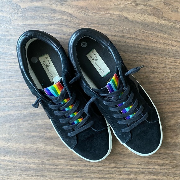 black rainbow sneakers